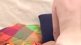 Muscle man and blonde milf love in the bedroom