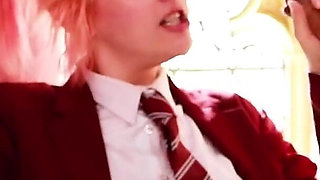 Kitty in College Uniform Blowbang