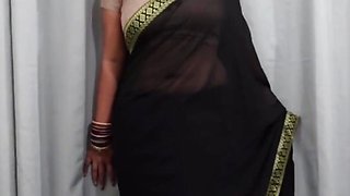 Big Ass Hot Indian Aunty Riding Cock Hard with Indian Saree.