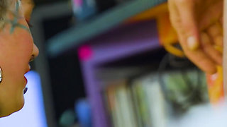 Pornstar Tattoo Artist Gets Assfucked From Customer - Hard Anal, ATM, Facial Cumshoot
