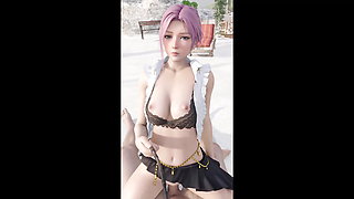 Dead Or Alive Elise Riding At The Beach Glasses Off Version