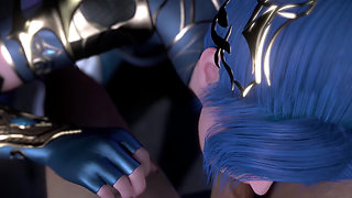 3D cute cosplay slut wearing sexy have blowjob sex with big dick