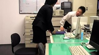 Elegant Japanese secretary pumped full of cock in the office