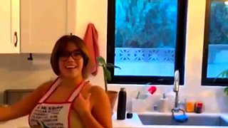 Big Tit Latina Gets Fucked In The Kitchen