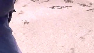 Wifey Dared Walking Around Side Boob on Public Beach