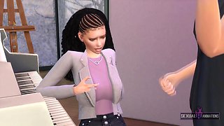 Piano Class Ends In Lesbian Sex, My Student 18+ Tastes My Big Plastic Cock - Sexual Hot Animations