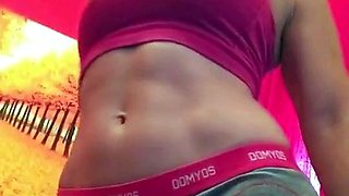 Blonde amateur gives webcam show with toys
