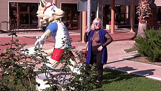 Nylon Boobs in Public