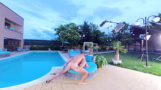 Backstage at the Pool I Like the Sun and the Cock Nina Heels