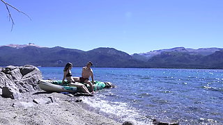 Horny Teen Couple gets Caught having Sex on Public Beach - Huge Cumshot Amateur