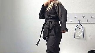 Blonde in stockings foot fetish and pussy pounding