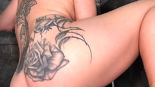 Bonus video from the shower for you dear.  Big dildo in pussy