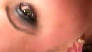 Blonde slut loves cum on her face