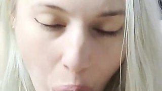 Hot Wife Blows Daddy Huge Cumshot