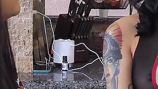 Japanese Step Mom Evie Ling Gets Surprised by Her Step Son Jerking off His Massive Dick