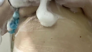 Mature BBW Washes Fat Ass and Big Tits