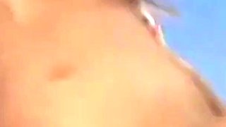 Hot Ebony Chick with Small Tits in a Threesome with Two College Guys