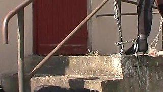 BDSM - Slave Girl Gets Humiliated, Whipped, and Fucked in Chains