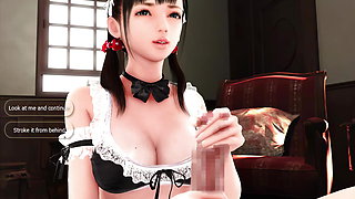 Let's Play - Super Naughty Maid, Handjob, Gameplay, 4K