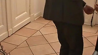 Pretty babe does badass BDSM