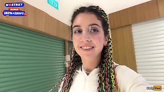 Katty West In Blowjob In Public Toilet At A Shopping Mall - Public Cumwalk