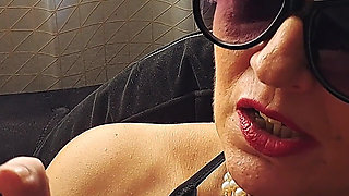 Cigarette Handjob Game, Karina Is Ruthless Intense, Smokes While Milking Him - Big Cumshot! - POV Full Video.