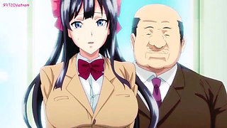 Sex with Main Teacher in Front of Her Boyfriend