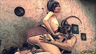 Desi stepmom in a wild 3D animated sex scene