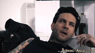 Tatted Emo honey is about to have insane fucky-fucky with a stud she has just encountered