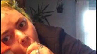Vertical blowjob
