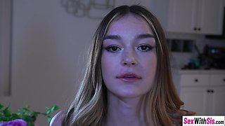 Arousing Della Cate suck and fucks stepbro