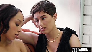 Big breasts lesbian wife fucks ebony bestie
