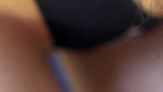 Step Sister Masturbates Pussy While No One Is Home
