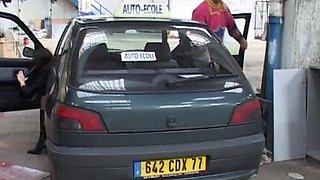 Stunning Brunette French Babe Fucked in the Parking