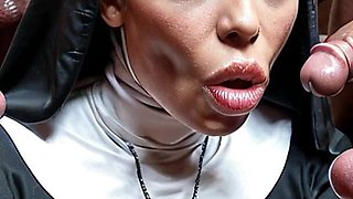 Ai Woman Hot Nun Cosplay and Gangbang BBC DP 2K