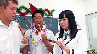 Japanese Teenage Uncensored Trio Sex