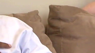 Horny big ass blonde fucked hard by a BBC dude on the couch