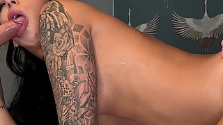 Black Angel Fucked by Two Cocks at Once for the First Time - First DP