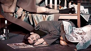 Lisa Rose surrenders to dual delight in a hot back alley threesome