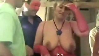 Mature french big boobs gang banged