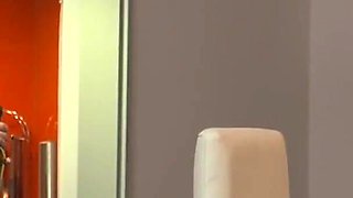 Red hair girl fucking in the kitchen
