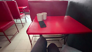 Unsatisfied Desi Girl Eating BF Cum In Public Restaurant
