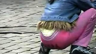 Amateur princesses voyeur fucking in public place