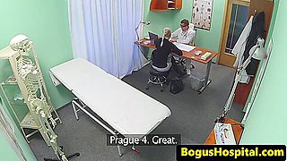 Busty amateur fucked by her doctor