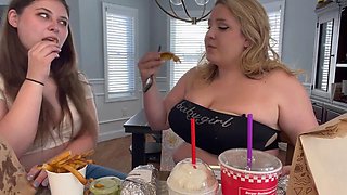 Bbw belly stuffing