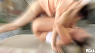 Reality kings - Molly Little creeps the gardener off for some fucking then her step-mom Mandy Waters joins for a three-way