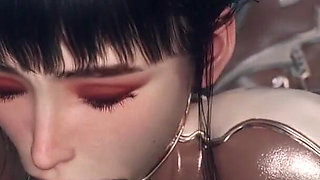 Madruga3d Intense Hardcore Sex: Busty White Woman with Tight Ass Passionately Fucked by Massive Black Cock, Deep Throat