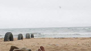 ..oh My God!! My Dick Is Showing. Random Sex on the Beach with a Stranger, in a Transparent Tent.