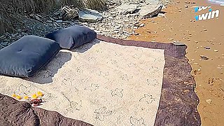 Missionary pov with that super-steamy girl on the naked beach, doggystyle is the only way to describe this