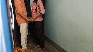 Indian school students getting cock with tution teacher
